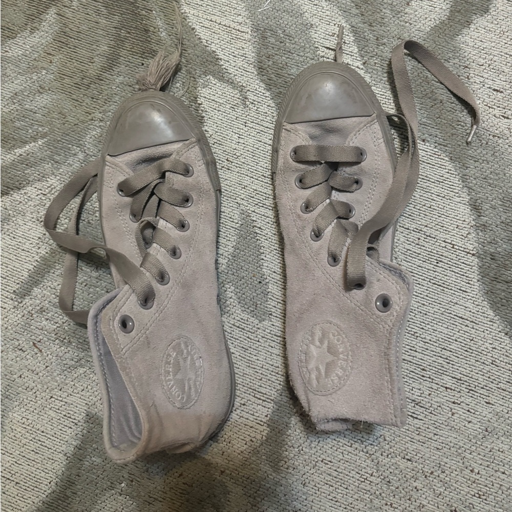 Converse Women's Grey High-Top Sneakers (needs new laces)